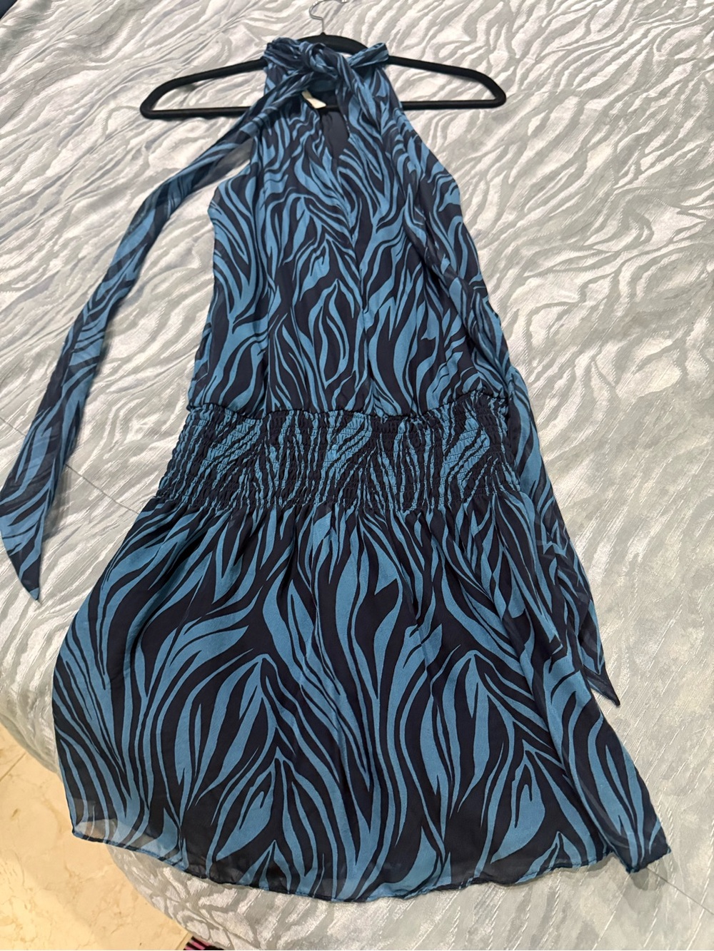 RAMY Brook 
Blue Patterned Halter Mini Dress - Picture 6 of 7